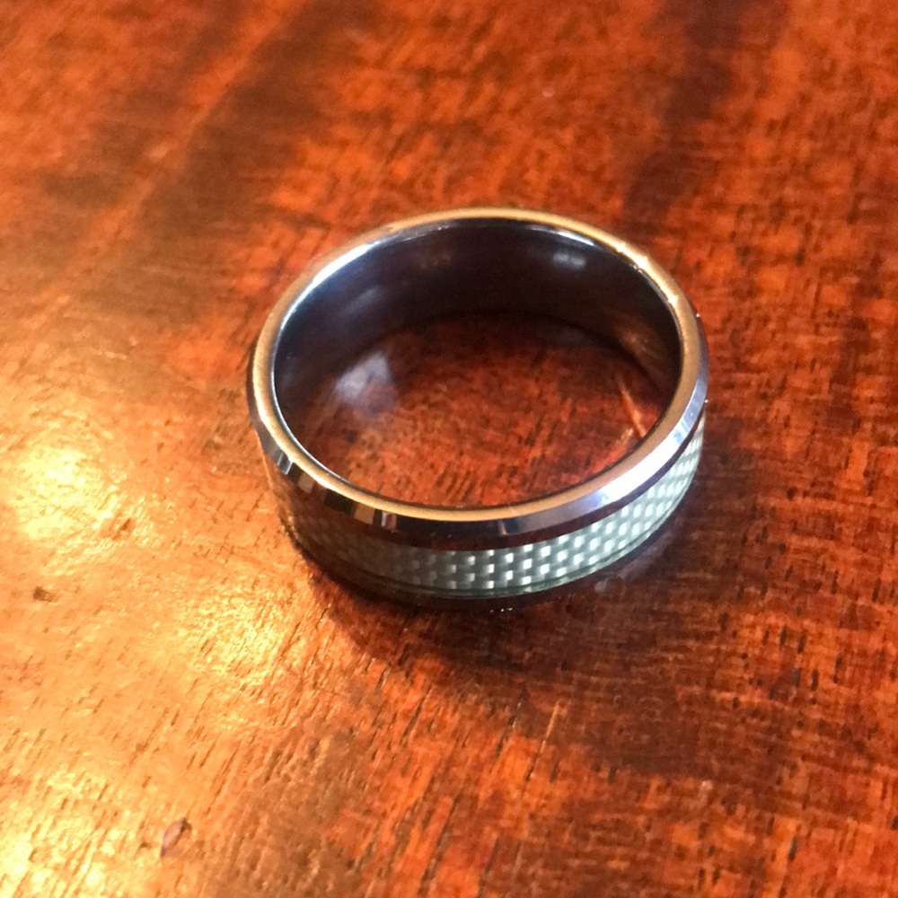 Men’s Ring- Wedding Band - Tungsten Carbide- Size 14- Never Worn